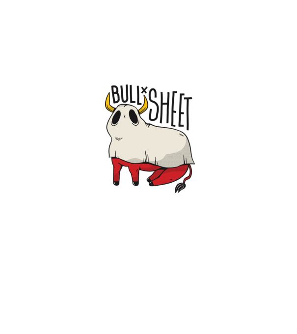 Bull sheet model gri pe tricou