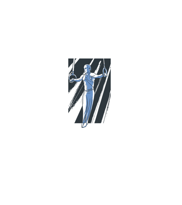 Inel de gimnastică tricou Gimnastică model alb pe tricou