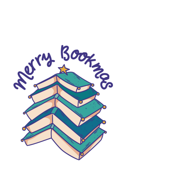 Merry Bookmas Crăciun cu cărți model albastru deschis pe tricou