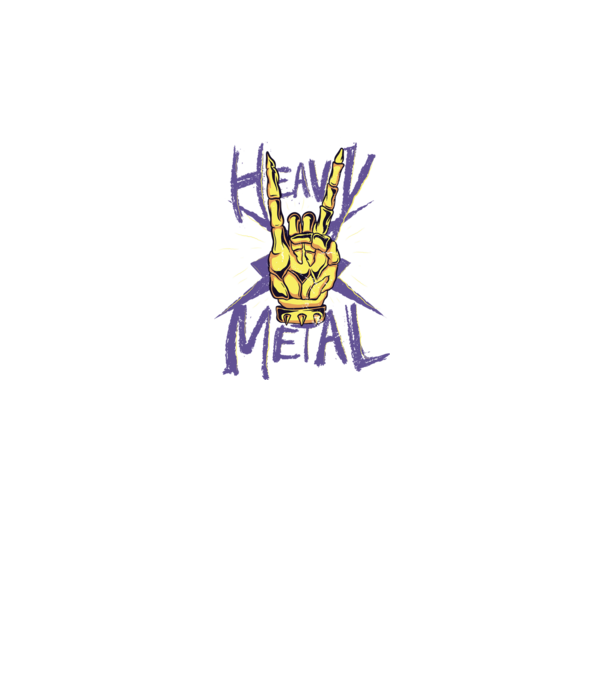 Heavy Metal model negru pe tricou