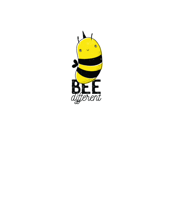 Bee different tricou albinuță model alb pe tricou