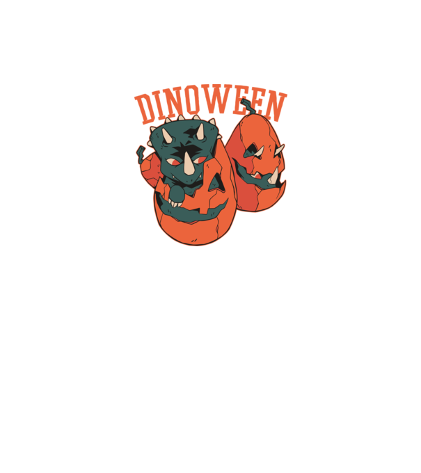 Dinoween model negru pe tricou