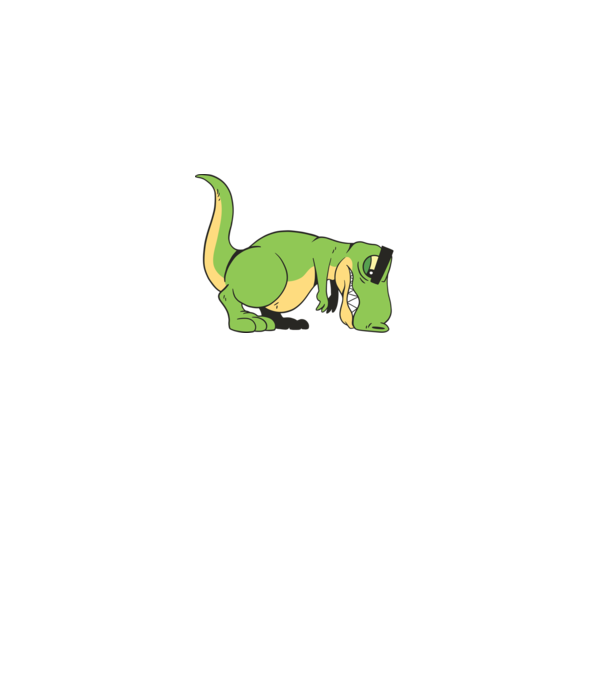 T-rex Push-up model albastru închis pe tricou