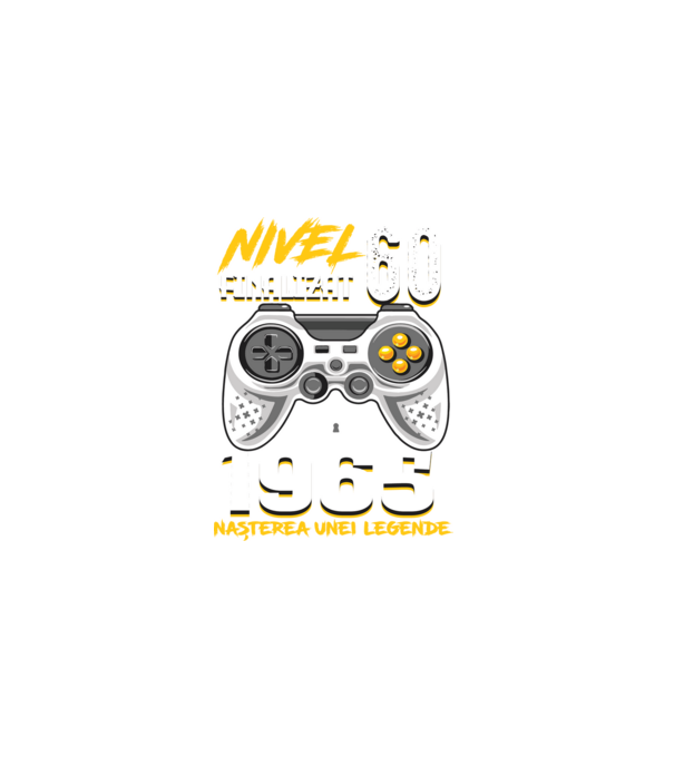 Nivel Finalizat 60 1965 model negru pe tricou