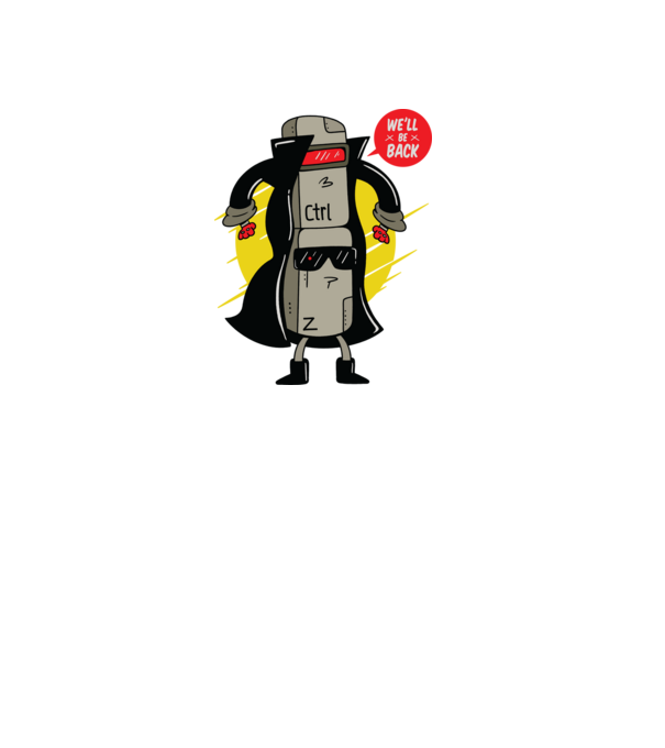Ctrl Z Terminator Parodie model gri pe tricou
