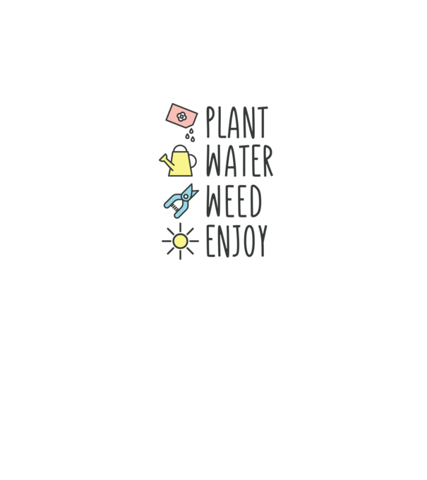 Plant Water Weed Enjoy model alb pe tricou