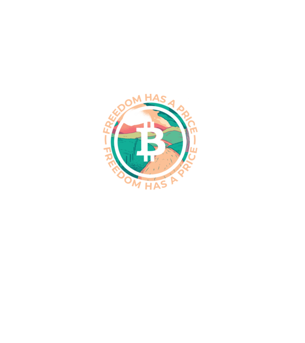 Libertatea are preț Bitcoin model gri pe tricou
