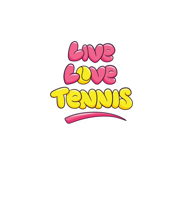 Live Love Tennis model turcoaz pe tricou