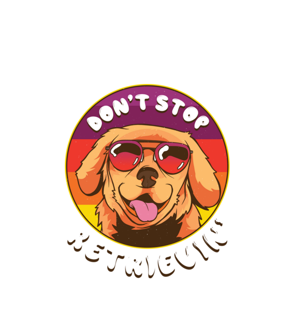 'Don''t stop Retrievin''' model alb pe tricou