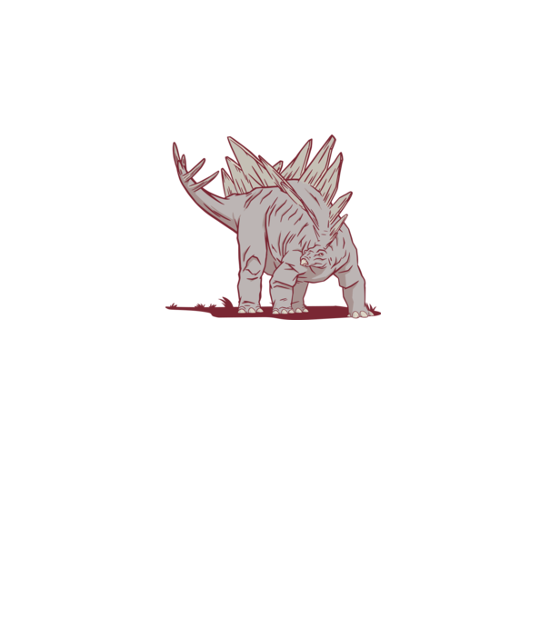 Stegosaurus dinozaur model turcoaz pe tricou