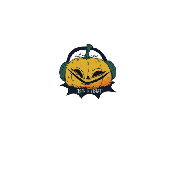 Dovleac Halloween model alb pe tricou