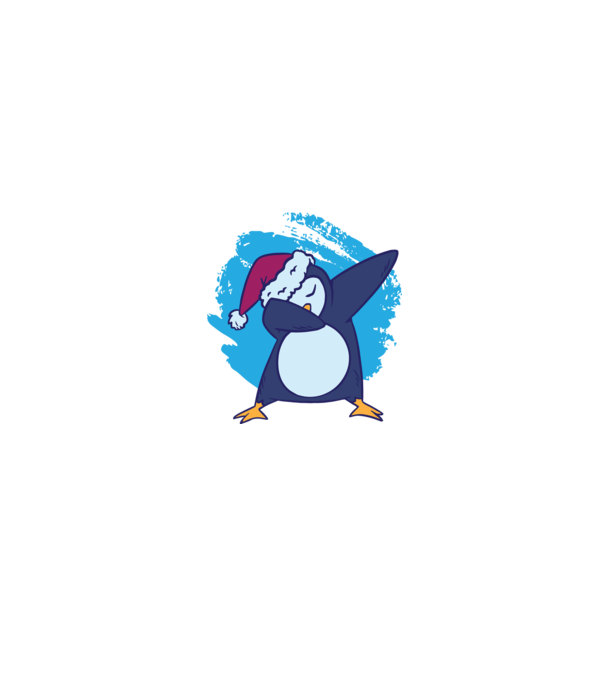 Pinguin DAB model alb/roșu pe tricou
