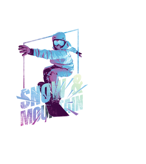 All I need is Snowboard model negru pe tricou