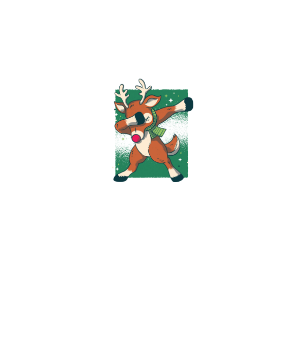 Rudolph DAB model alb pe tricou