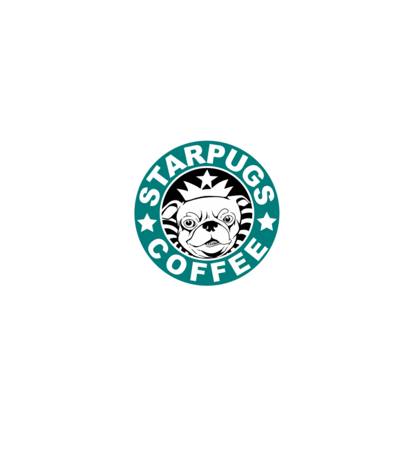Starpugs Coffee model negru pe tricou