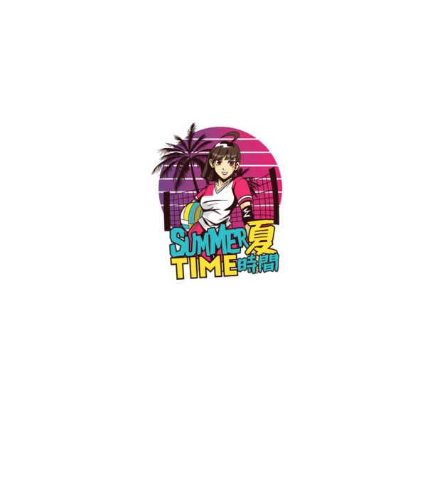 Summer Girl Anime Fată Manga model albastru jeanși pe tricou
