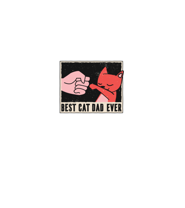 Best Cat Dad Ever - Cel mai bun stăpân de pisică model turcoaz pe tricou