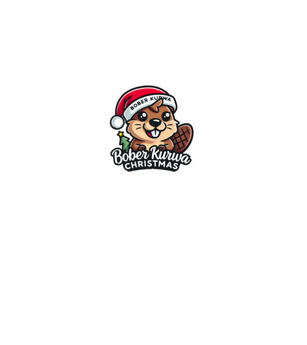 Bober Kurwa Christmas 1 model alb pe tricou