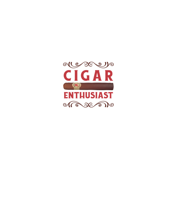 Pasionat de trabucuri model alb/roșu pe tricou
