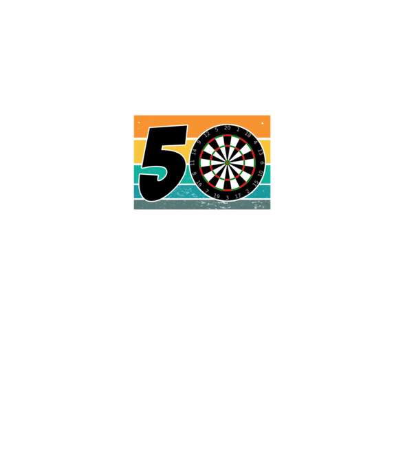'I''m not 50 I''m bullseye darts birthday' model negru pe tricou