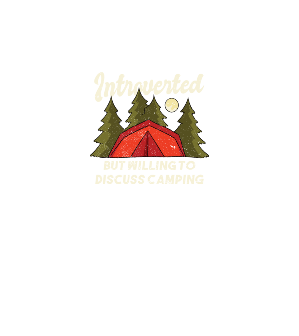 Camping Introvertit model negru pe tricou