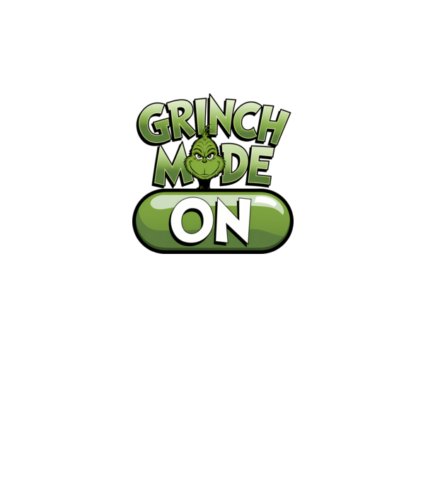 Grinch mode ON model negru pe tricou