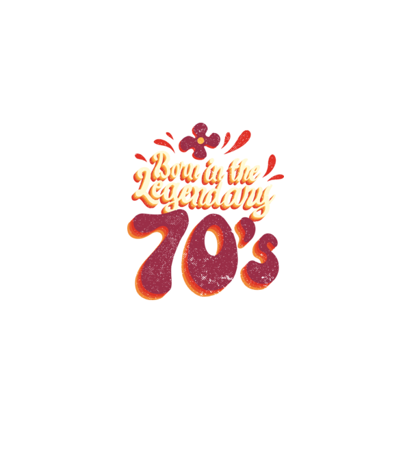 'Born in the Legendary 70''s' model negru pe tricou