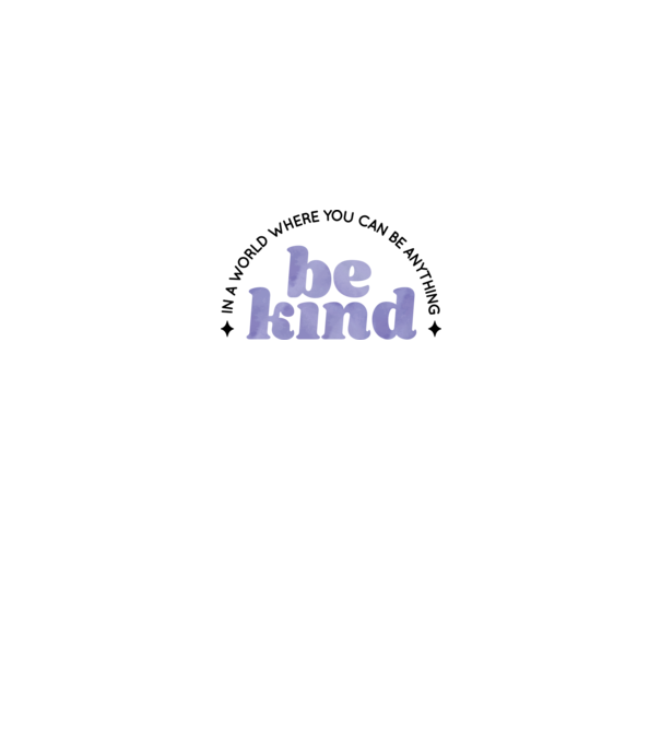 Be kind model alb pe tricou