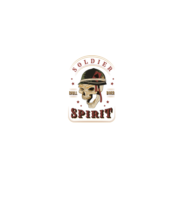 Soldat Craniu model negru pe tricou