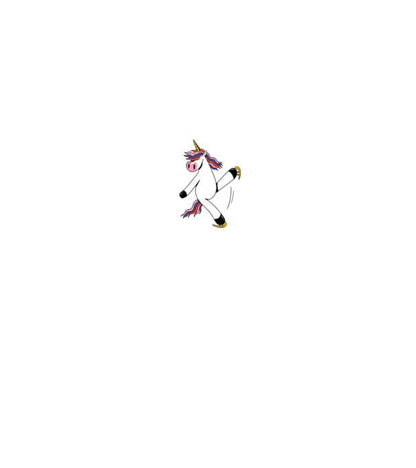Unicorn cu Patine model roz deschis pe tricou