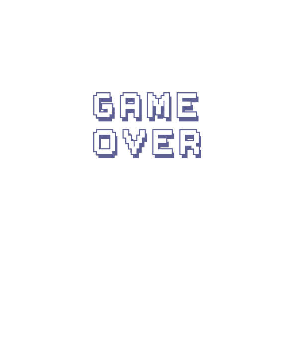 Game Over model nisipiu pe tricou