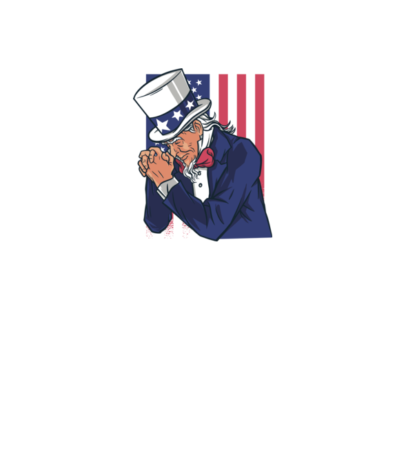 Uncle Sam se roagă model turcoaz pe tricou