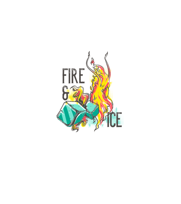 Fire and Ice model gri pe tricou