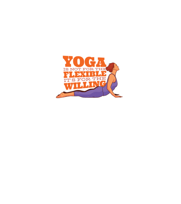 yoga perseverență model alb pe tricou