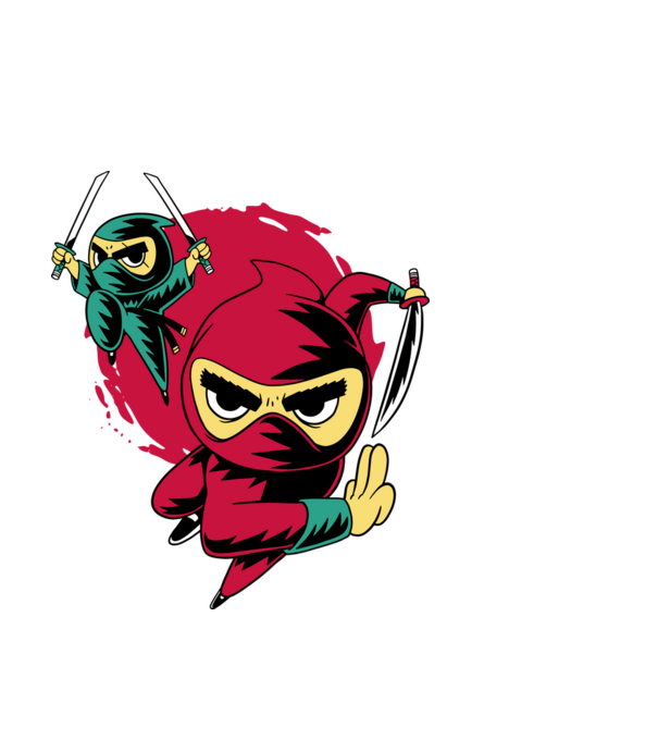 Tricou Ninja model negru pe tricou