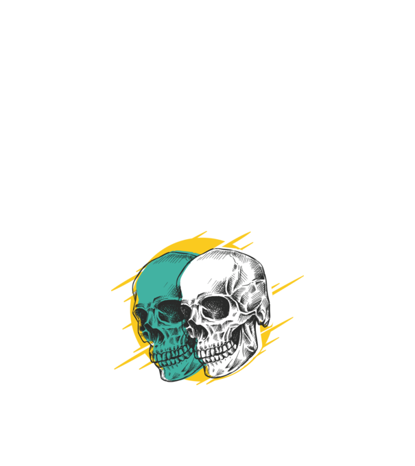 Cranii model negru pe tricou