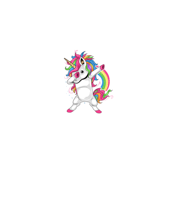 Unicorn Dab model albastru jeanși pe tricou
