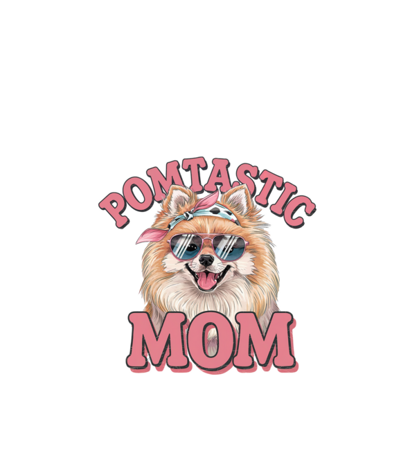Pomtastic Mom model alb pe tricou