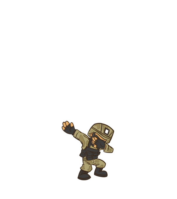 Soldat DAB model alb pe tricou
