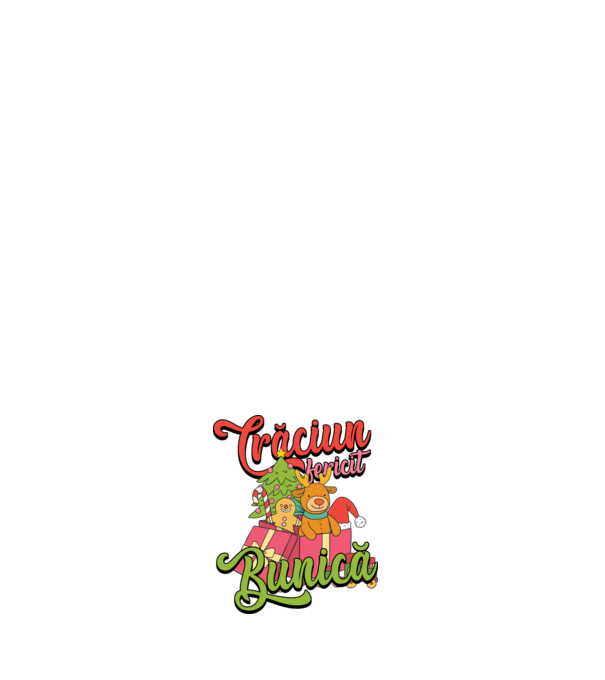 CRĂCIUN FERICIT BUNICĂ model negru pe tricou