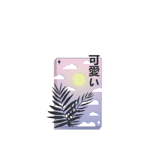 Vaporwave Val model verde de măr pe tricou