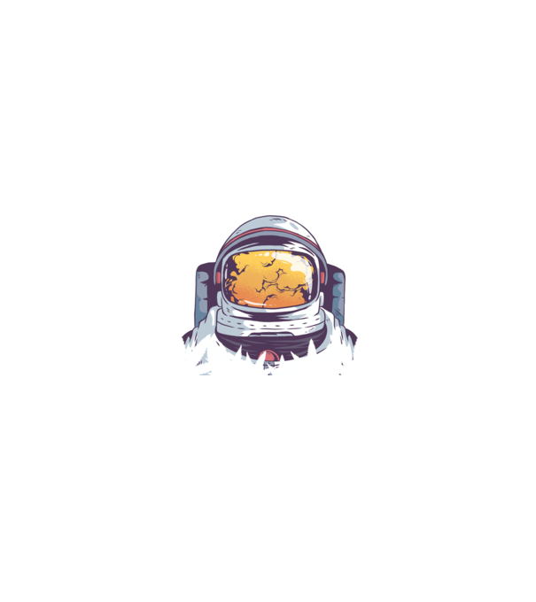 Astronaut Smoker model negru pe tricou