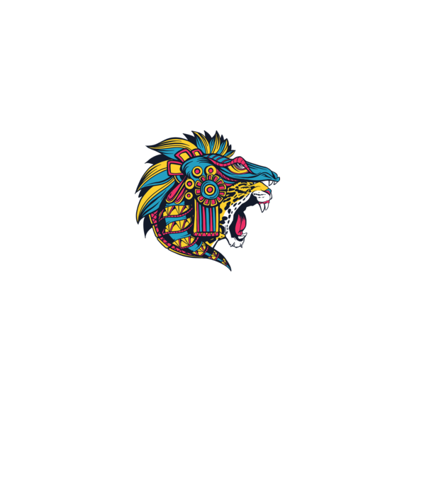 Aztec Jaguar model roz deschis pe tricou