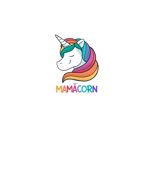 mamăcorn model turcoaz pe tricou