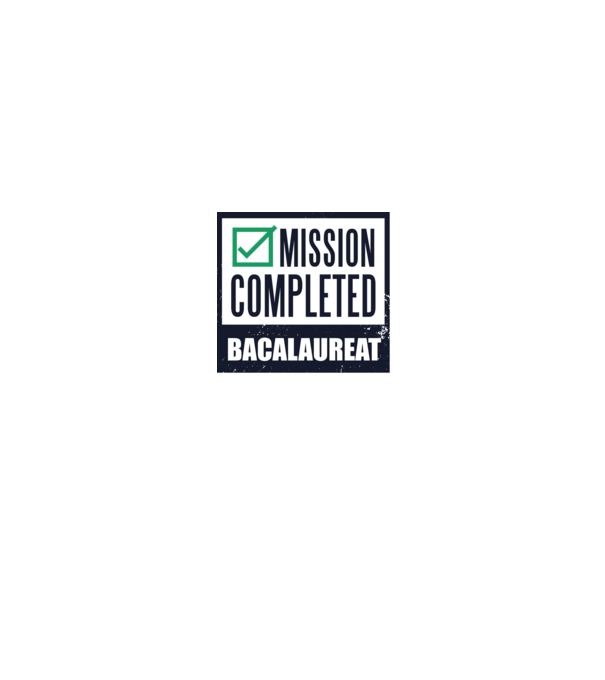 bacalaureat model alb/roșu pe tricou