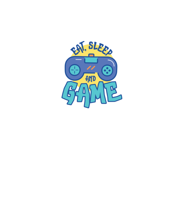 Eat Sleep and Game model gri pe tricou
