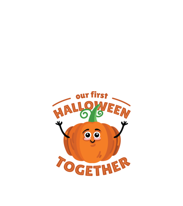 Primul nostru Halloween împreună model negru pe tricou