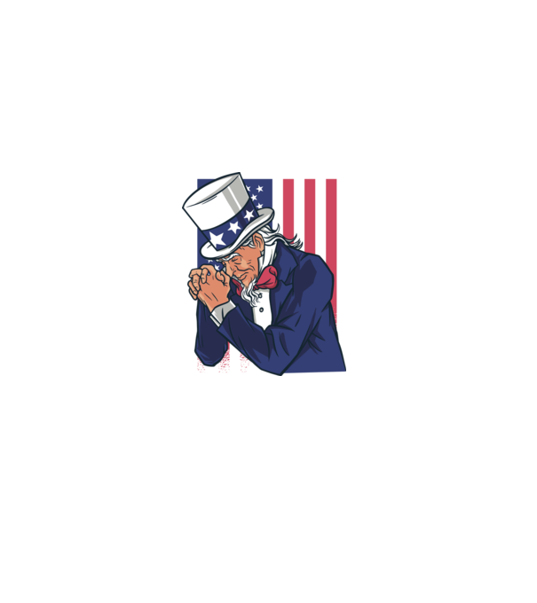 Uncle Sam se roagă model albastru deschis pe tricou