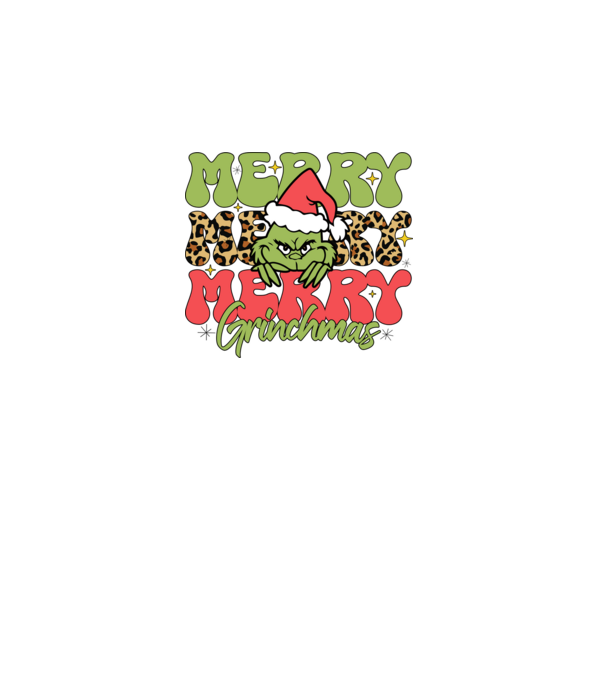 Merry Grinchmas model alb pe tricou