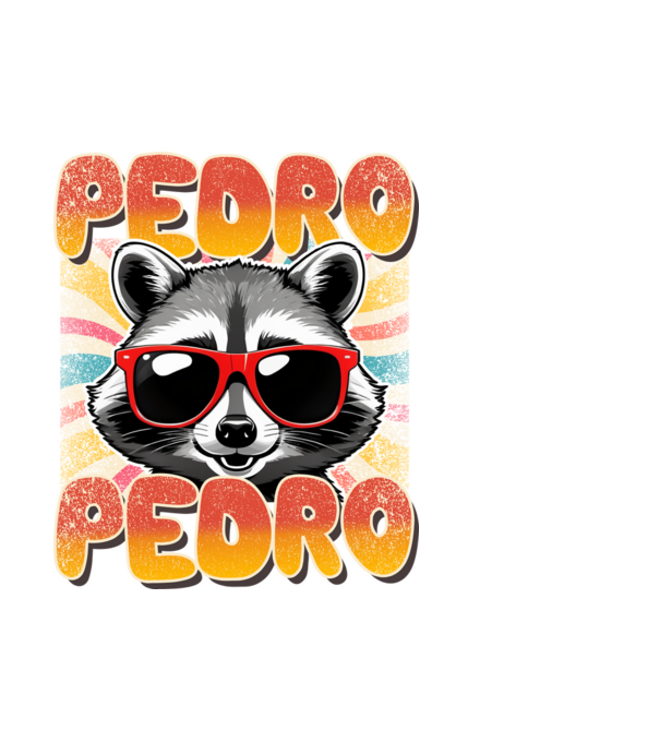 Pedro Pedro groovy retro model alb pe tricou